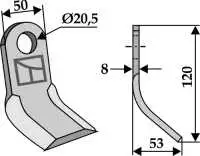 Y-Messer 120x50mm